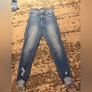 KanCan Medium Blue Distressed Skinny Jeans